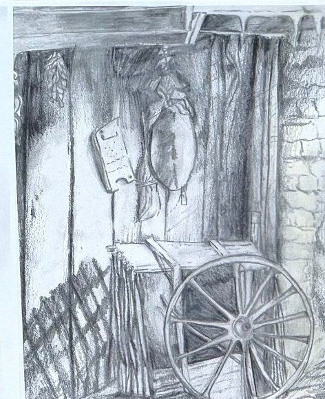Teen artwork: perspective study